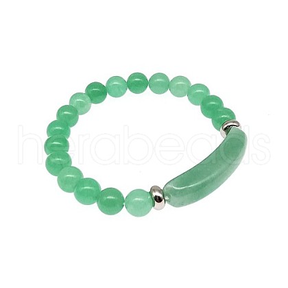Natural Green Aventurine Bead Stretch Bracelets for Women Men MZ7269-06-1