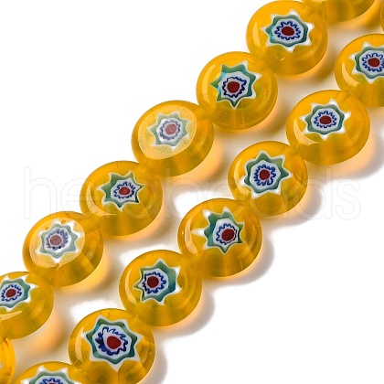 Handmade Millefiori Lampwork Beads Strands LAMP-G164-04C-1