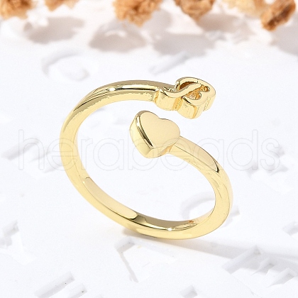 Brass Cuff Rings for Women RJEW-U044-B-1