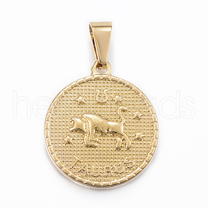 Real 18K Gold Plated 304 Stainless Steel Pendants STAS-H372-01K-1