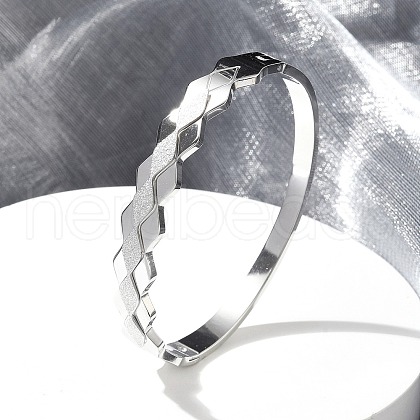304 Stainless Steel Hinged Bangles for Women BJEW-A011-15P-1
