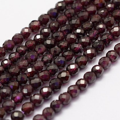 Natural Garnet Beads Strands X-G-F460-28-1