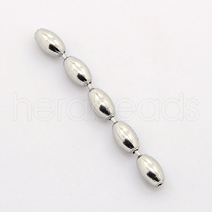 Tarnish Resistant 304 Stainless Steel Rice Bead Ball Chains CHS-A002A-6.0mm-1