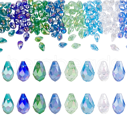   160Pcs 8 Colors Electroplate Glass Beads Strands GLAA-PH0003-31A-1