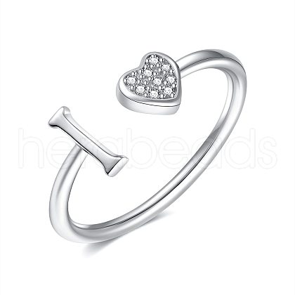 Adjustable Brass Rhinestone Cuff Rings for Women FS-WGEAD33-09-1