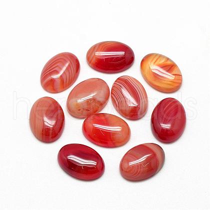 Natural Striped Agate/Banded Agate Cabochons G-R415-13x18-14-1