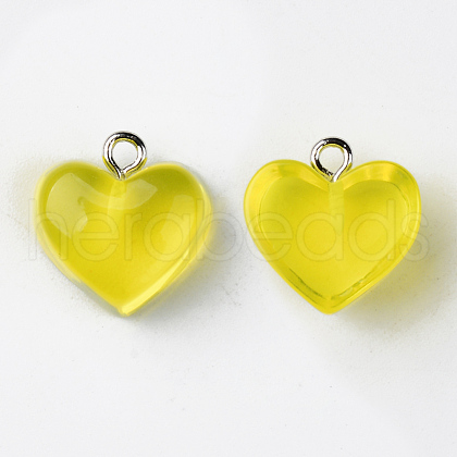 Transparent Resin Pendants X-RESI-R429-30G-1