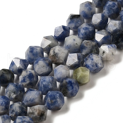 Natural Blue Spot Stone Beads Strands G-K382-A12-02-1