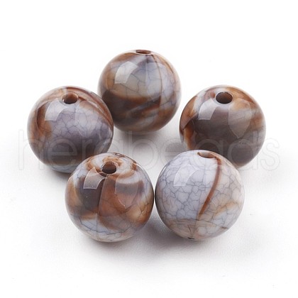 Crackle Acrylic Beads MACR-E025-22G-12mm-1