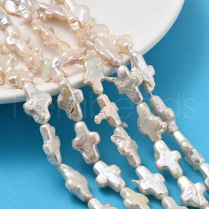 Natural Baroque Keshi Pearl Beads Strands PEAR-P064-13A-01A-1