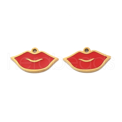Ion Plating(IP) 304 Stainless Steel Enamel Charms X-STAS-M102-60G-1
