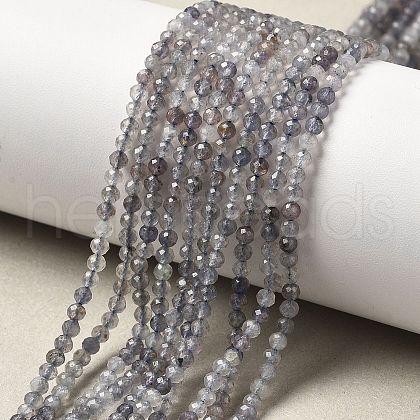 Natural Cordierite/Iolite/Dichroite Beads Strands G-B145-A04-3mm-1