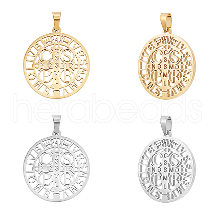 Unicraftale 4Pcs 2 Colors 304 Stainless Steel Pendant STAS-UN0047-44-1