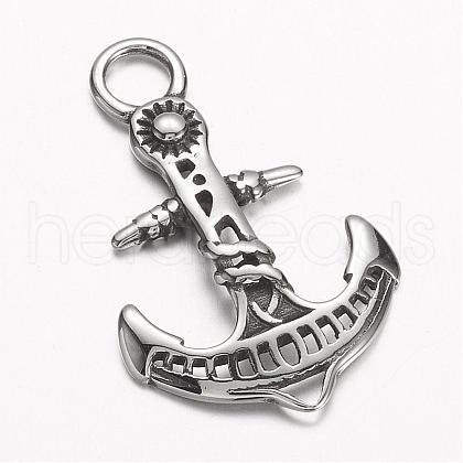 304 Stainless Steel Pendants STAS-D166-19AS-1