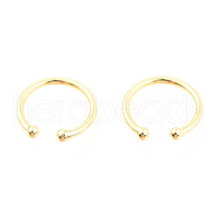 925 Sterling Silver Cuff Earrings EJEW-H124-06G-1