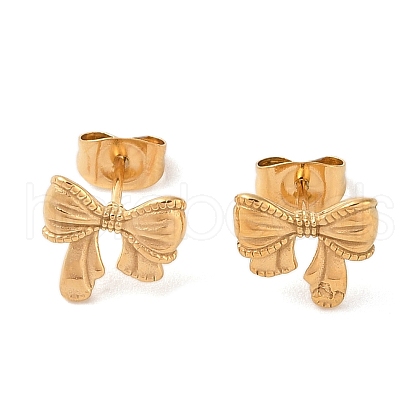 304 Stainless Steel Stud Earrings EJEW-S227-30G-07-1