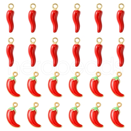 12Pcs 2 Styles Alloy Enamel Pendants FIND-FS0002-62-1