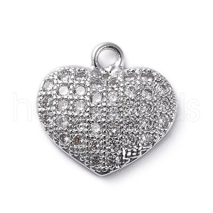 Brass Micro Pave Cubic Zirconia Pendants ZIRC-G157-05P-1