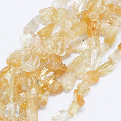 Natural Citrine Beads Strands G-F599-18-1