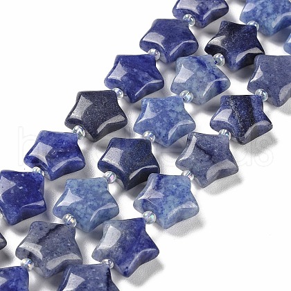 Natural Blue Aventurine Beads Strands G-NH0005-015-1