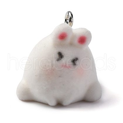 Flocky Animal Resin Pendants FIND-S001-05F-1