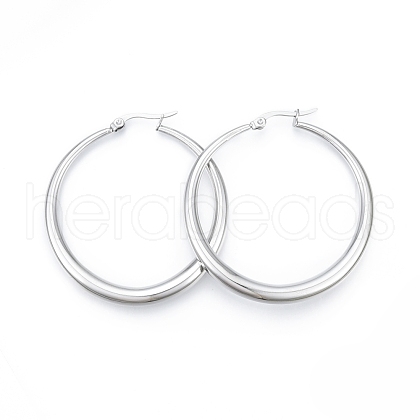 Tarnish Resistant 201 Stainless Steel Big Hoop Earrings for Women EJEW-N052-04C-01-1