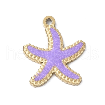 304 Stainless Steel Enamel Charms STAS-G353-03G-08-1