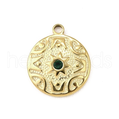 304 Stainless Steel Rhinestone Pendants STAS-Z135-11G-1