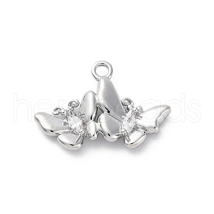 Brass Crystal Rhinestone Pendants KK-E793-04P-1