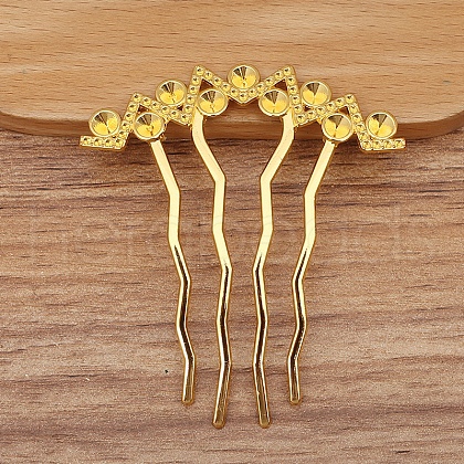 Alloy Hair Comb Findings PW-WG0DDBA-02-1