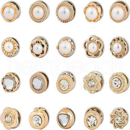  40Pcs 20 Styles Plastic Safety Brooches JEWB-NB0001-10-1