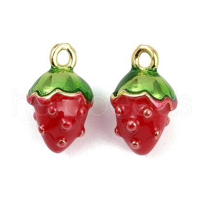 Brass Enamel Charms KK-L231-21G-01-1