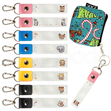 PU Leather & Cotton Name Marker Keychain AJEW-WH0514-029-1