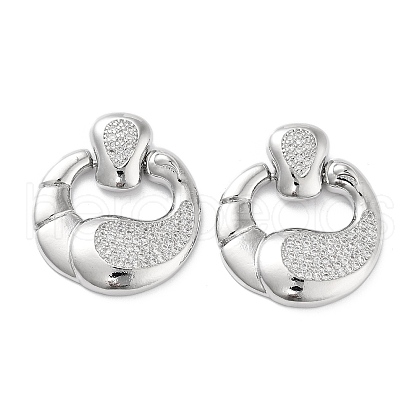 Brass with Cubic Zirconia Pendants KK-K353-06P-1