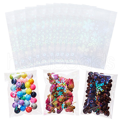 50Pcs Double Face Laser Rectangle PE Cellophane Bags ABAG-TAC0013-14A-1