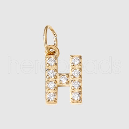 Stainless Steel Cubic Zirconia Pendants with Jump Rings X-FIND-PW0024-08H-1
