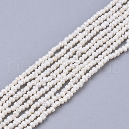 Natural Cultured Freshwater Pearl Beads Strands X-PEAR-S016-001-1