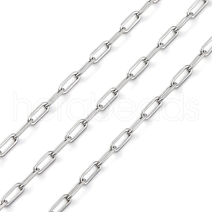 304 Stainless Steel Paperclip Chains CHS-M009-04P-01-1