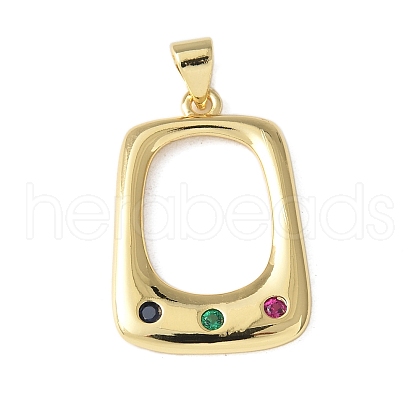 Brass Micro Pave Cubic Zirconia Pendants KK-A252-14A-G-1