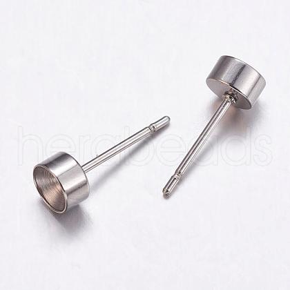 304 Stainless Steel Stud Earring Findings STAS-K146-015-5mm-1
