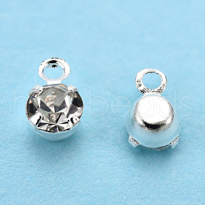 Brass Crystal Rhinestone Charms KK-S314-41S-1