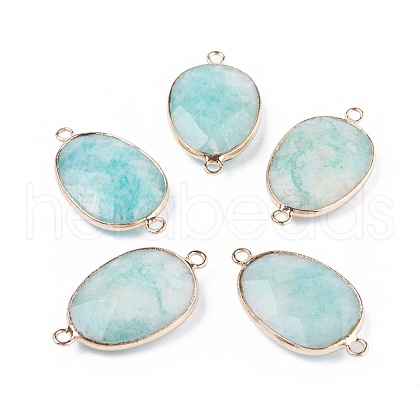 Natural Amazonite Links Connectors G-F695-02B-1