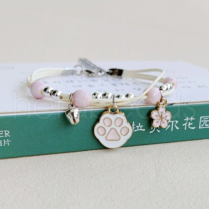 Cute Cartoon Alloy Enamel Multi-strand Charm Bracelets WG000A8-02-1