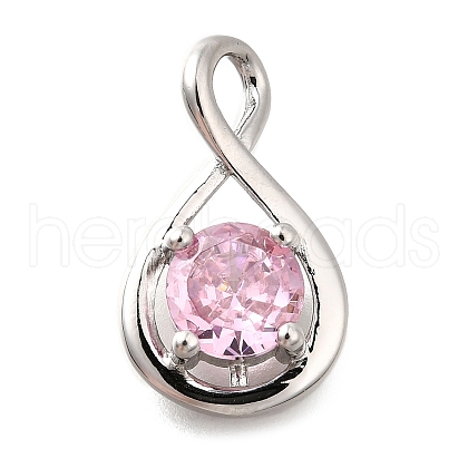 925 Sterling Silver Pave Cubic Zirconia Pendants STER-V001-03P-10-1