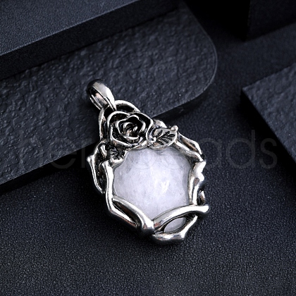 Natural Quartz Crystal Pendants PW-WGC9437-01-1