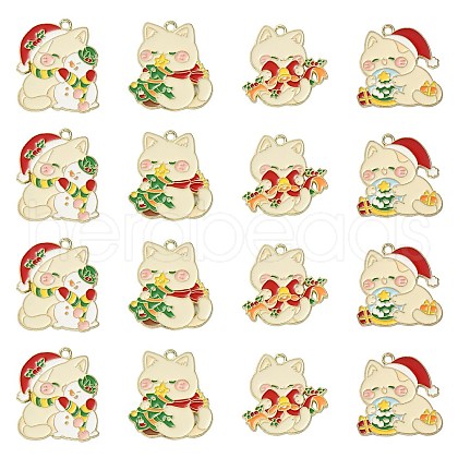 20Pcs 4 Styles Alloy Enamel Pendants ENAM-CJ0004-94-1