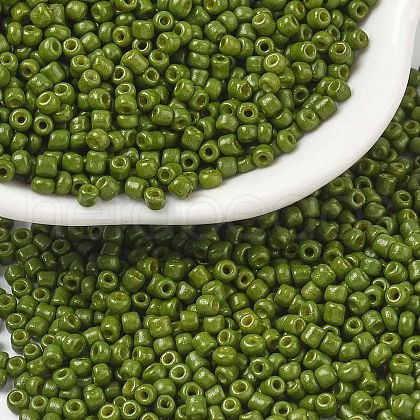 Baking Paint Glass Seed Beads SEED-S001-K9-1