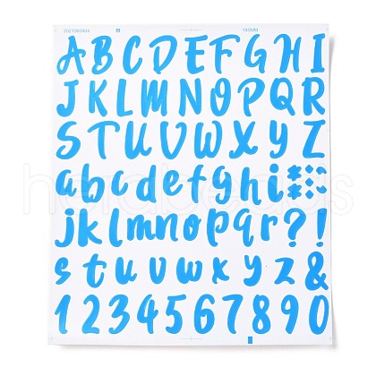 Number & Alphabet & Sign PVC Waterproof Self-Adhesive Sticker DIY-I073-04F-1