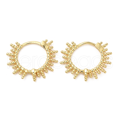 Rack Plating Brass Sun Hoop Earrings EJEW-D061-28G-1