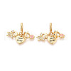 Brass Micro Pave Cubic Zirconia Pendants KK-N271-16G-1